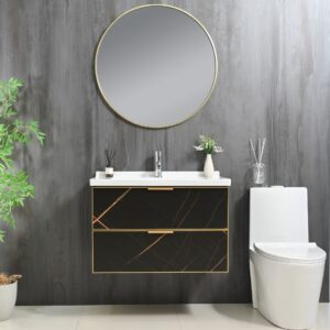 Gabinete CT-10 empotrable con lavabo y espejo metálico